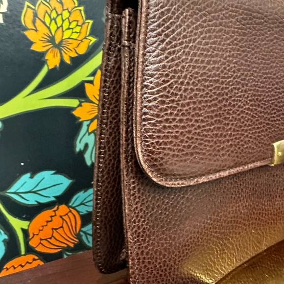 Vintage Mark Cross New York Brown Pebbled Leather Shoulder Bag – 70s/80s - Picture 7 of 12